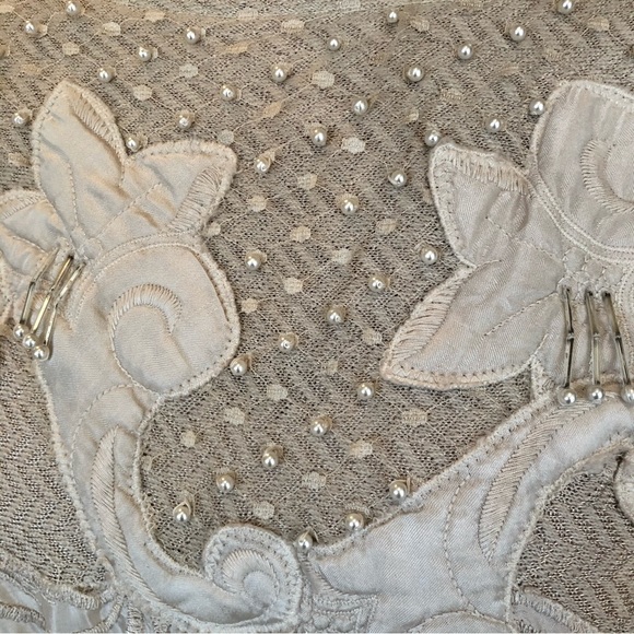 Chal Var Tops Vintage 9s Champagne Beige Chal Var Top And Skirt